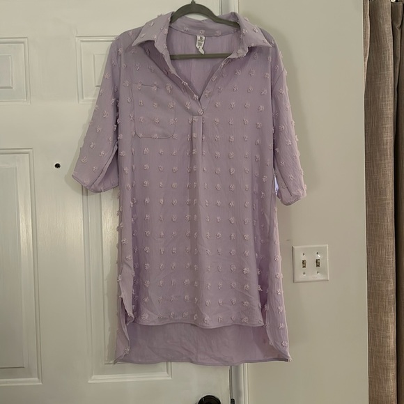 Lavender cover up with pompoms - Picture 1 of 3